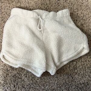 Gilly Hicks Soft White Fleece Athletic Shorts
